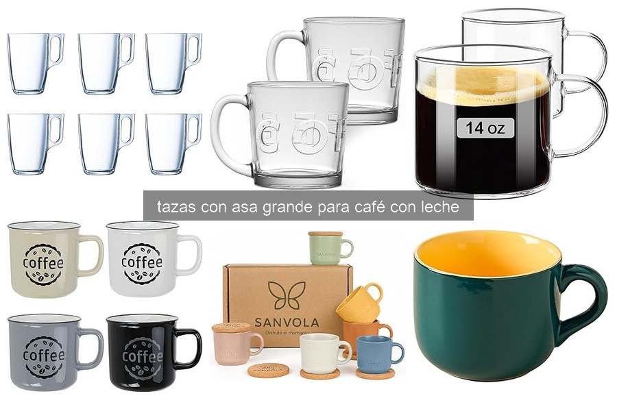 Beneficios de las tazas con asa grande para café con leche