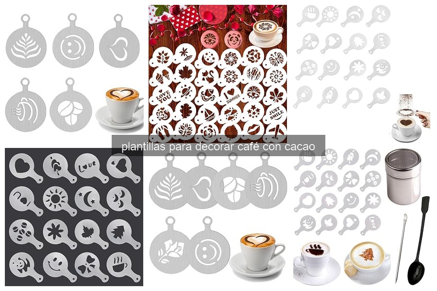 Cómo usar plantillas para decorar café con cacao