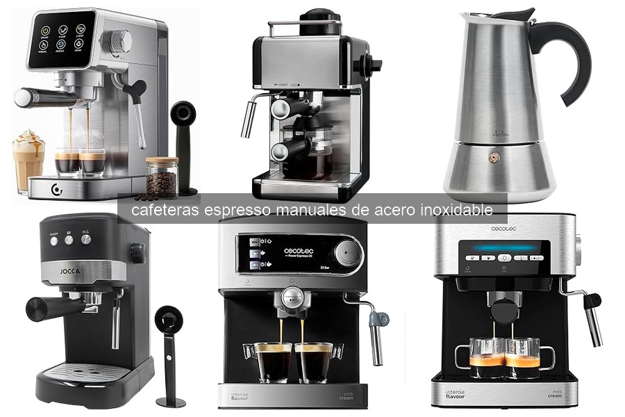 Comparativa de cafeteras espresso manuales de acero inoxidable