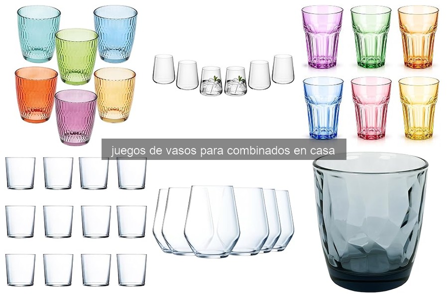Juegos de vasos para combinados: tipos y usos esenciales
