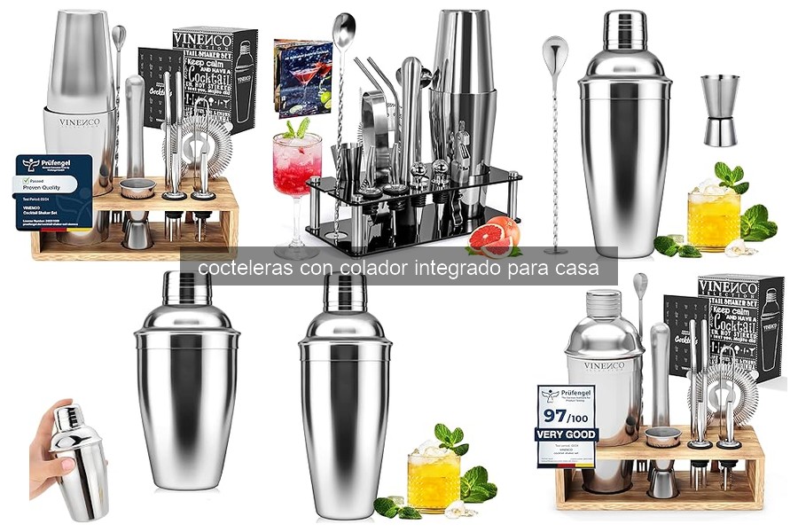 Mejores cocteleras con colador integrado para tu hogar