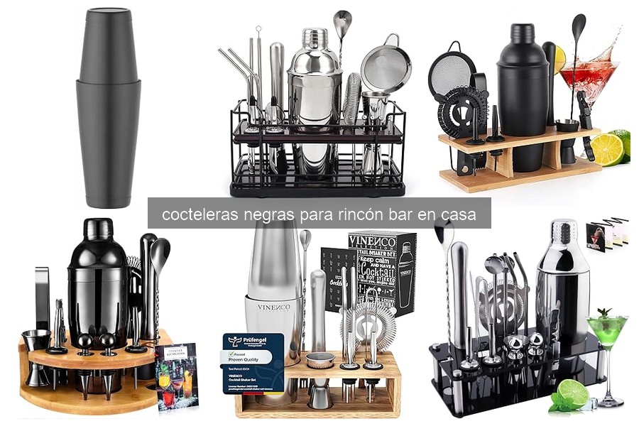 Mejores cocteleras negras para principiantes en coctelería