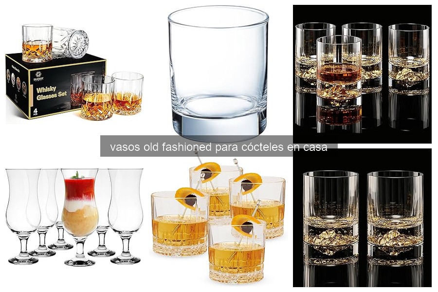¿Qué son los vasos old fashioned y su uso en coctelería?